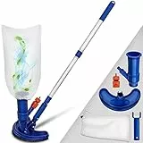 tillvex Pool Bodensauger Set | Poolsauger mit Saugbürste Teleskopstange Auffangsack Gartenschlauch-Anschluss Sauger | Venturibodensauger Reinigungsbürste