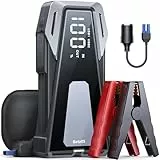 Starthilfe Powerbank, 5000A Spitzenstrom 12V Auto Starthilfe Powerbank für All Benzin und 10.0L Dieselmotor, Starthilfegerät mit LED Taschenlampe und Zwangsstart