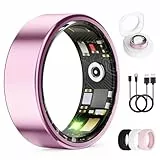 Smart Ring für Herren Damen – AI Fitness Tracker Herzfrequenz, SpO2 & Schlaf Tracking, Keine ABO-Gebühren, IP68 wasserdicht, Fernfotografie, kompatibel iOS & Android (Lila, 7)