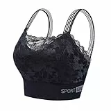 Generic Damen mit Bügel Sexy Damen-BHS Push Up BH mit Spitze Klassische Bustier Bequemer Bralette Sale Angebote Stretch Soft Bra Haltungskorrektur BH Alltag Dessous Deals of The Day Schwarz XL