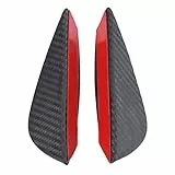 Qiilu 4Pcs Universal ABS Carbon Faser Auto Vorderer Stoßfänger Flossen Lippe Spoiler Kanister Ordnungs Installationssatz