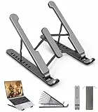 AOVUYCK-Store Laptop Ständer mit 8 verstellbaren Stufen, Notebook Ständer Rutschfester Laptopständer aus Kunststoff und Silikon, Kompatibel mit MacBook Air Pro, HP, 10—15,6 Zoll