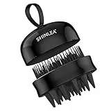 SHINLEA Kopfhaut Massagebürste - Shampoo Bürste für Tiefenreinigung, Silikon Doppelseitiger Haarmassagebürsten für Peeling Reduziert Schuppen, für Nasses & Trockenes Haar, 2 in 1 Design