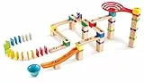 Hape Rasante Murmelbahn mit Domino, Kugelbahn aus Holz, Konstruktionsspielzeug, ab 3 Jahren