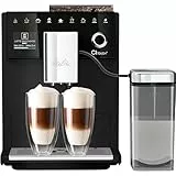 Melitta CI Touch - Kaffeevollautomat mit Milchsystem, Kaffeemaschine mit integrierter Kaffeemühle und Milchaufschäumer, für z. B. Espresso oder Cappuccino, frosted black