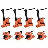 4 Stück Rohr Schraubzwinge 1/2 Zoll, Rohrzwingen Set Hülse, Schnellspann Mechanismus Rohrschellenbacken, Rohrschelle Schraubstock Holzbearbeitung Clamps Rohrschraubzwinge Set für Holzrohre Rohrklemmen