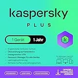 Kaspersky Plus Internet Security 2025 | 1 Gerät | 1 Jahr | Anti-Phishing und Firewall | Unbegrenzter VPN | Passwort-Manager | Online-Banking Schutz | PC/Mac/Mobile | Aktivierungscode per Email