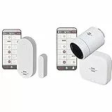 Brennenstuhl Connect Zigbee Tür- und Fensterkontakt TFK CZ 01 (Smarter Fenstersensor, kostenlose App) + Zigbee Heizkörperthermostat Starter-Set (1x Gateway GWY CZ 01, 1x Heizkörperthermostat HT CZ 01)
