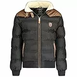Geographical Norway warme Winterjacke Designer Herren Winter Stepp Jacke [GeNo-31-Schwarz-Gr.XL]