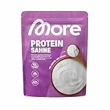 MORE Protein, Sahne, 750 g, Mix aus Whey Konzentrat und Casein ideal zum Muskelaufbau und -erhalt, mit Laktase, perfekt zum kochen & backen - made in Germany (Verpackung kann variieren)