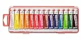 AERO Tempera Farben, 14 Tuben à 7,5ml in plastikbox, ungiftig, leuchtende und intensive Farben, hochpigmentiert, mit Wasser vermalbar, geeignet für zahlreiche Maltechniken