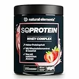SoProtein Whey Protein Pulver – Erdbeergeschmack – 600g – 23g Protein pro Portion – ideal zum Muskelaufbau, perfekte Löslichkeit – in Deutschland produziert & laborgeprüft