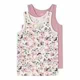 NAME IT Mädchen Nmftank Top 2p Nostalgia Flower Noos, Nostalgia Rose, 104