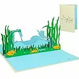 LINPOPUP® Pop-Up Karte Tauchen – Reise – 3D Grußkarte zum Urlaub, Geburtstag, Abschied oder für Urlaubsgeld, Geldschein Verpackung, Urlaub am Meer, Gutscheinkarte, N107