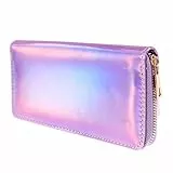 TENDYCOCO Damen Geldbörse Mit Glitzernden Pailletten Lange Brieftasche Aus Pu-Leder Mit Reißverschluss Für Karten Handy Münzen Modische Clutch Tasche Für Alltag Und Geschenk