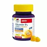 Doppelherz Vitamin D3 - Vitamin D trägt zur normalen Funktion des Immunsystems bei - 40 leckere Gums mit Zitronen-Geschmack