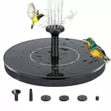 Solar Springbrunnen Verbesserter, 16cm Solar Teichpumpe mit 6 Effekte Solar Wasserpumpe Solar schwimmender Fontäne Pumpe für Gartenteich Oder Springbrunnen Vogel-Bad Fisch Behälter