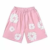 Generisch DT Shorts for Men Herrenshorts Denim D-T Tears Shorts 01# Pink S