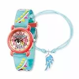 Engelsrufer Herzengel Kinder Uhrenset mit Karussell Motiv - analoge Armbanduhr, robustes Kunststoffgehäuse, weiches Band, 27mm, 3ATM mit passendem Nylonarmband und Stiftemäppchen