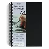 Bindomatic Agility Zeichenblock A4 – Skizzenbuch Premium mit Spiralbindung, 240g/m² Malblock & Sketchbook – Perfekt für Acryl, Tinte & Kohle – Hergestellt in Portugal, EU – 30 Blatt