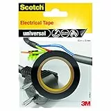 ScotchBlue 4401BLA Isolierband universal, 15 mm x 10 m, 1 Stück, Schwarz
