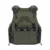 Generic Taktische Weste Herren, Militär Plattenträger Weste MOLLE Combat Weste, Einsatzweste Tactical Vest mit Molle-Gurtband für Camping Wandern CS Outdoor Training, 32599TO5XCT6R100E1J