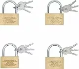 BGS Diy 3101 | Messing-Vorhängeschloss-Satz | gleichschließend | 40 mm | 4-tlg.