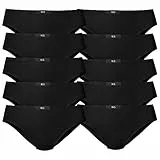 H.I.S Damen Slips HIS | 10 er Pack (42, 10 x schwarz)