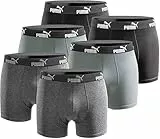 PUMA Boxershort 6er Pack Herren Basic Black Limited Edition - New Black/Green- Gr.L