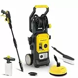 Stanley Hochdruckreiniger SXPW25HFDSSP, mit doppelter Geschwindigkeit, für Autos und Außenbereiche des Hauses, mit Patio Cleaner, Festbürste und Klappbarer Griff (170 Bar, 500 l/h, 2500 W)