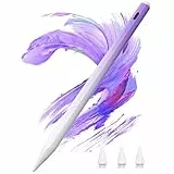 Kingone Stift für Apple iPad 2018-2025,2X Schnellladung,kompatibel mit iPad 11/10/9/8/7/6, Pro M4/12.9/11/13',Air 3/4/5/M2/M3,mini 7/6/5,mit Magnetischer Haftung,Palm Rejection & Neigung,Farbverläufe.
