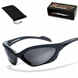 HELLY® - No.1 Bikereyes® | Bikerbrille, Motorradbrille, Motorrad Sonnenbrille | winddicht, gepolstert, beschlagfrei, bruchsicher | TOP Tragegefühl (smoke [1328])