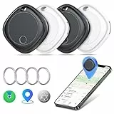 Smart Tracker Tag 4er Pack, Schlüssel Finder Kompatibel mit Apple Find My APP (nur iOS), IP67 wasserdicht, Austauschbarer Akku, Bluetooth Key Finder für Gepäck/Taschen/Koffer/Brieftasche