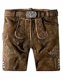 Stockerpoint Herren Bertl Trachtenlederhose, Stein geäscht Natur, 50