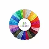 3D Stift Filament PLA, 1,75mm, 24 Farben 3D Pen Filament, je 5M, 3D Stift Zubehör für Kinder Biologisch Abbaubar, Geruchsneutral, PLA Filament 3D Stift für MYNT3D, SCRIB3D
