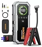 8000A Starthilfe Powerbank mit Kompressor 160PSI, 12V Auto Starthilfe Powerbank für alle Benzin und 12L Diesel, 20000mAh Starthilfegerät mit Starthilfekabel, 600 Lumen LED-Licht und LCD-Bildschirm