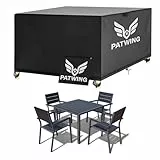 PATWING Gartenmöbel Abdeckung,600D Oxford Gewebe Abdeckhauben für Möbelsets,asserdicht,Winddicht,UV-Beständiges Abdeckung Gartenmöbel Winterfest für Sitzgruppe Gartentisc (150x150x75cm)