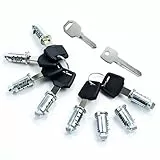 SENLINLIN 8 Stück Schlosskerne für Thule, Ein-Schlüssel-System, Enthält 8 Schließzylinder, 6 Schlüssel und 2 Kontrollschlüssel, für Dachgepäckträger, Dachboxen, Querträger