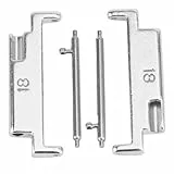 1 Paar 18–22 Mm Metall-Uhrenarmband-Adapter, Premium-Verbindungsset für Smartwatches, Originelles Design, , mit 2 Federstegen, Universelle Passform Smartwatch Armband Anschlussadapter Set (Silber)