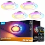 Govee Smart Einbaustrahler LED, RGBWW LED Spot 230V, 900LM, 11.5W Deckenspots Kompatibel mit Matter und Alexa, 2700K-6500K Dimmbare, 99mm Spots Deckenleuchte für Küche Wohnzimmer, 4 Stück
