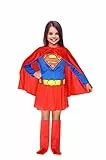 Ciao 11680.5-7 Superman Disguise, Girls, Cartoon, Blue, Red, 5-7 Years