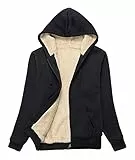 igeekwell Teddyfutter Hoodie Jacke Damen Reißverschluss Sweatjacke Warm Fleece Winter Herbst Kapuzenpullover Gefüttert Fleecejacke mit Kapuze