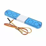 Alomejor RC Autolichter, 4 Blinkmodi, Simulation, Polizei, Nachtblitz, LED Lichtsystem für 1/8 1/10 RC Autos(Blau)