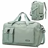 Suweir Sporttasche Damen Herren 42L Reisetasche mit Schuhfach Nassfach Wasserdicht Trainingstasche Travel Duffle Bag mit Rucksack Weekender Schwimmtasche Fitnesstasche für Reisen, Fitness, Sport