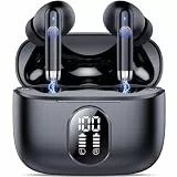 QXQ Bluetooth Kopfhörer, 2026 Neue Kopfhörer Kabellos Sport In Ear Bluetooth 5.4 Headphones mit 4 Mics, 40 Std Kabellose Kopfhörer Tiefer Bass, Noise Cancelling Earbuds Kompatibel Android iOS, Schwarz