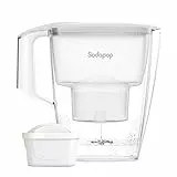 Sodapop Wasserfilter-Kanne Selina weiß inkl. 1x Filterkartusche, 3L Kapazität, spülmaschinengeeignet