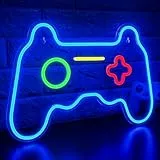 ineonlife Spiel Neon Schild für Game Wand Deko,Gamer LED Leuchtschilder Dimmbare,Blau Gaming Led Schild für Spielzimmer,Jugendzimmer,Game Room,Playstation,Spielbereich,Spielgeschenk