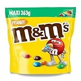 M&M’s Peanut, Knackige Schokolinsen mit Erdnusskern und bunter Zuckerhülle, Schoko-Snack mit Erdnüssen, 1 x 363 g