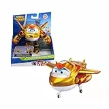 Super Wings - Transformations-Flugzeug Golden Boy, ca. 20,5 cm große Spiel-Figur für Kinder, verwandelbares Spielzeug-Flugzeug und Roboterfigur, Gold