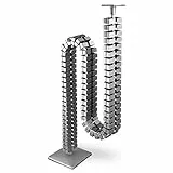 Oskar Lehmann Kabelführung Kuba Slim Line, quadratisch, Länge: 1260 mm, Kabelrohr, silberfarben